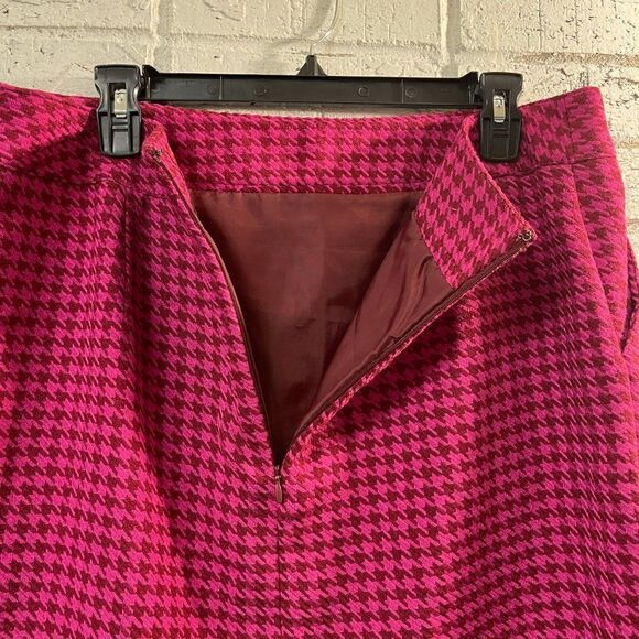 Merona Pink plaid houndstooth  pencil skirt Plus Size 14 - Picture 6 of 9
